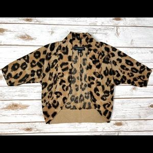Banana Republic Women’s Leopard Sweater Shrug Bolero Size XS Extra Small